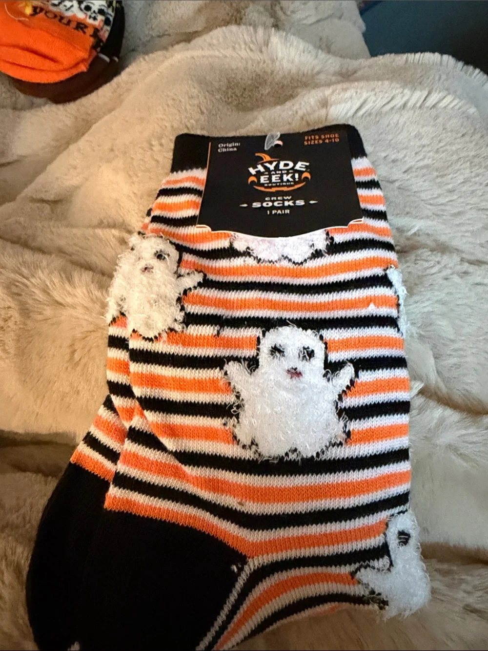 Halloween Disney Crew Sock Bundle - Orange, Black, Gray, White